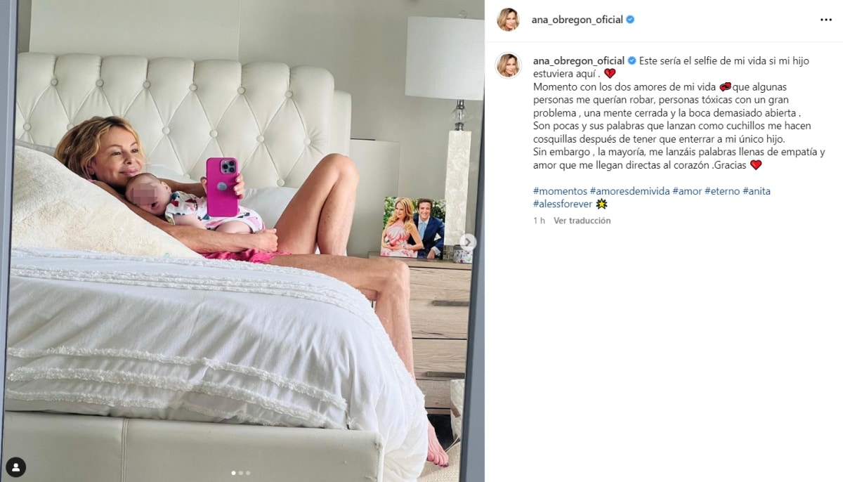 Ana Obregón publica una curiosa foto de su hija-nieta y lanza un mensaje: "personas tóxicas"