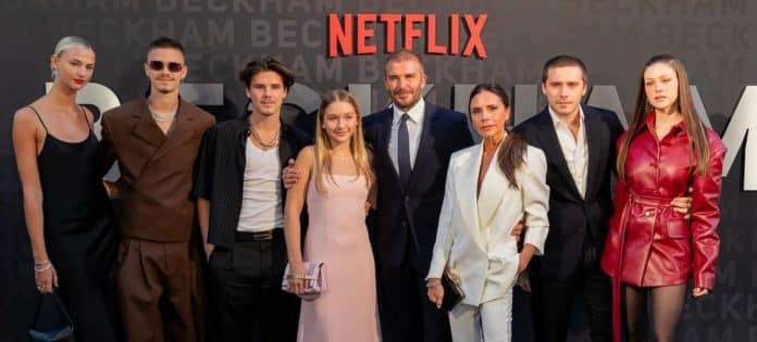 Los Beckham en el estreno del documental de Netflix