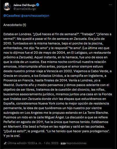 Quién es Jaime del Burgo y por qué ha incendiado las redes contra Letizia