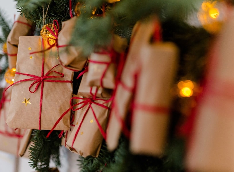 Envoltorios ecológicos para los regalos de Navidad
