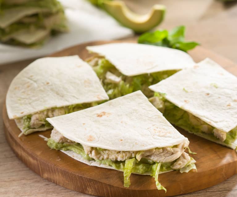 Quesadillas de pavo y aguacate con Thermomix, una cena rápida y sana
