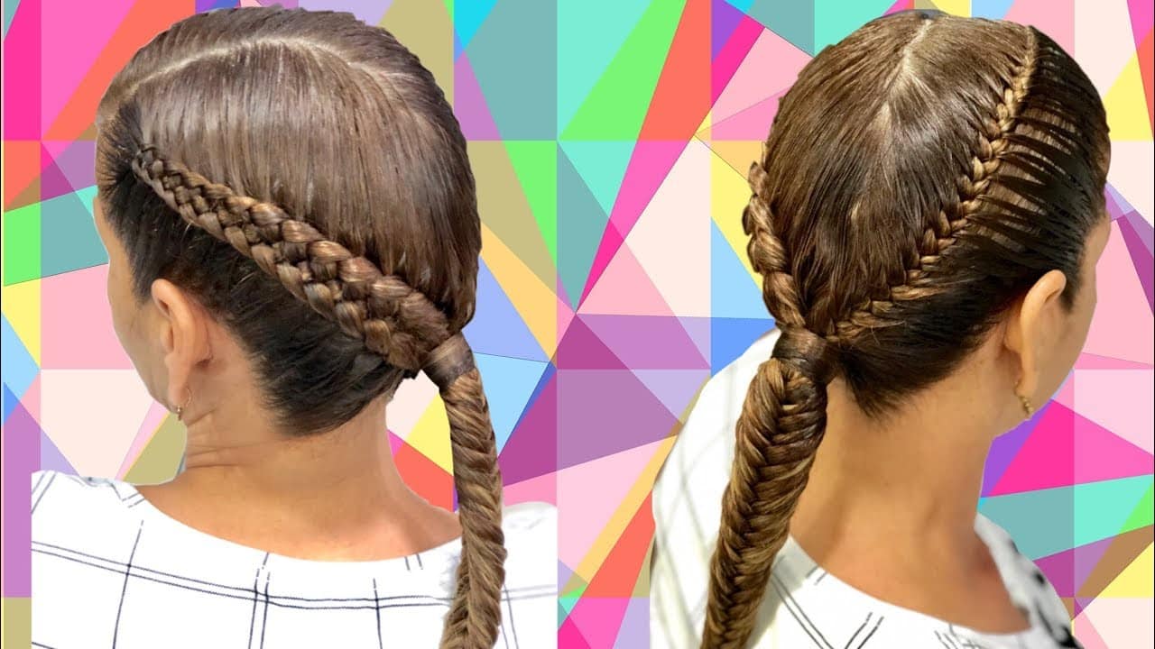 TRENZA DE ESPINA DE PESCADO Y TRENZA DE CORONA 
