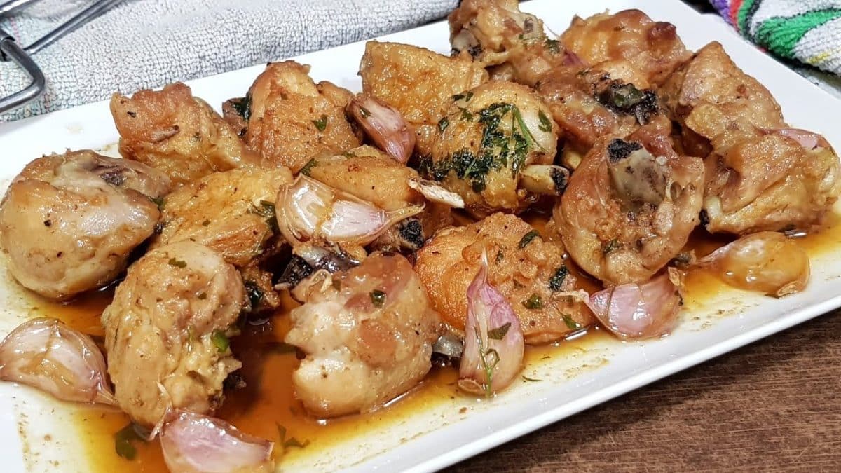 Deliciosa receta tradicional de pollo al ajillo