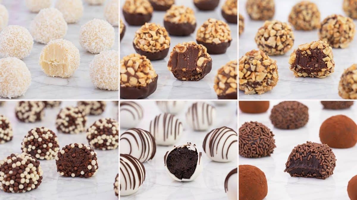 Aprende a hacer unas deliciosas trufas de chocolate variadas que quitan el hipo