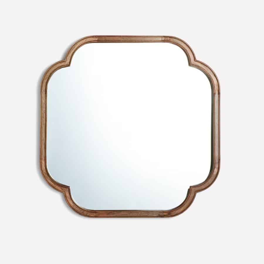 Espejo de pared cuadrado de madera de mango Topeka