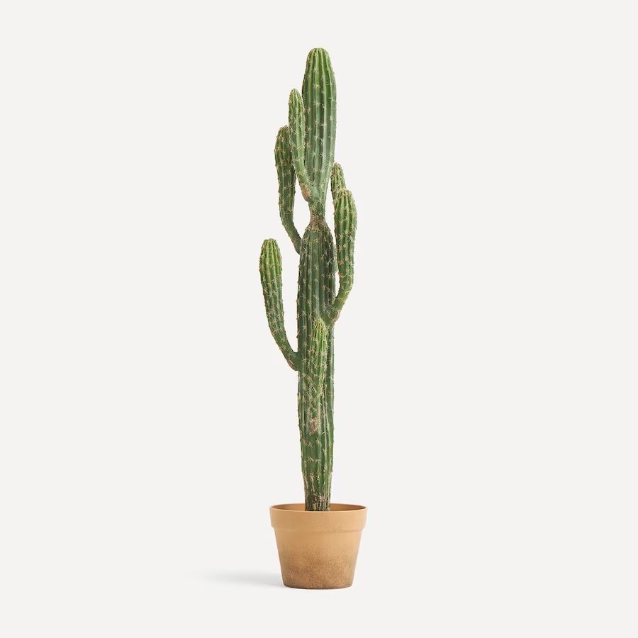 Planta artificial cactus con macetero
