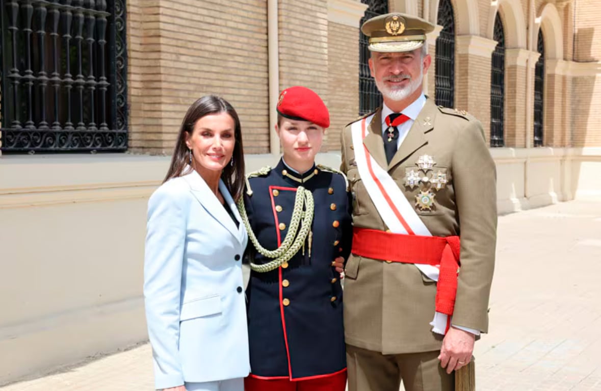 La princesa Leonor y sus padres en Zaragoza