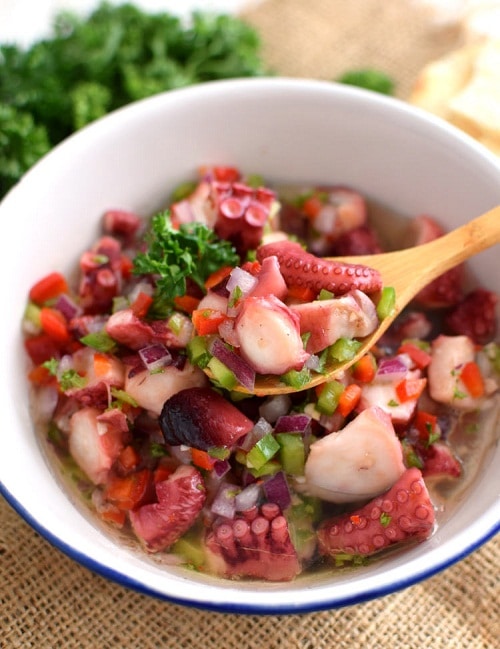 Pulpo a la vinagreta, un manjar fresco y saludable