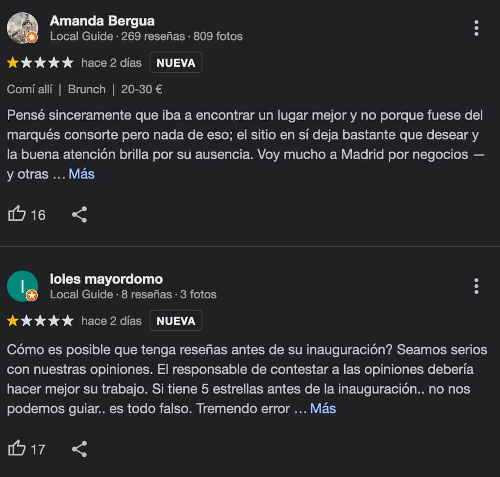 "Carísimo para lo que ofrecen", a Íñigo Onieva se le van de las manos las reseñas de su restaurante