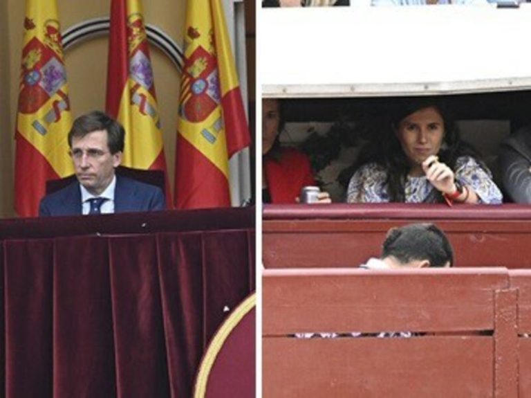 El alcalde de Madrid, José Luis Martínez Almeida, se despidió de su esposa Teresa Urquijo en Las Ventas por deberes oficiales
