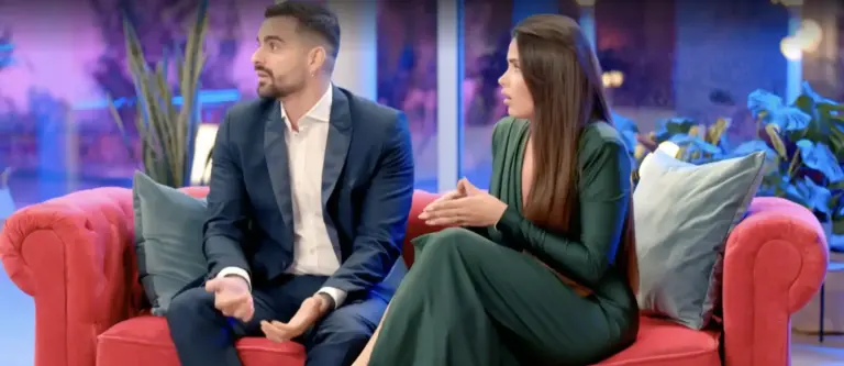 Uno de los momentos más tensos de la pareja en el reencuentro de La Isla de las Tentaciones 9 - Fuente: Telecinco