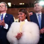 Nicki Minaj durante el evento donde mostró su apoyo a Trump - Fuente: @NICKIMINAJ