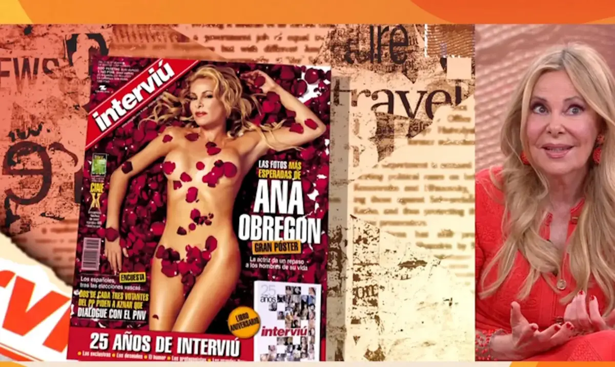Destapamos los secretos del polémico reportaje que Ana Obregón hizo para la revista 'Interviú' Ana Obregón hablando de su portada. (Foto: YouTube)