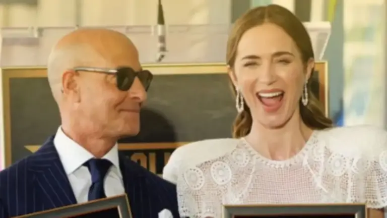 Emily Blunt y Stanley Tucci sellan su amistad con una estrella