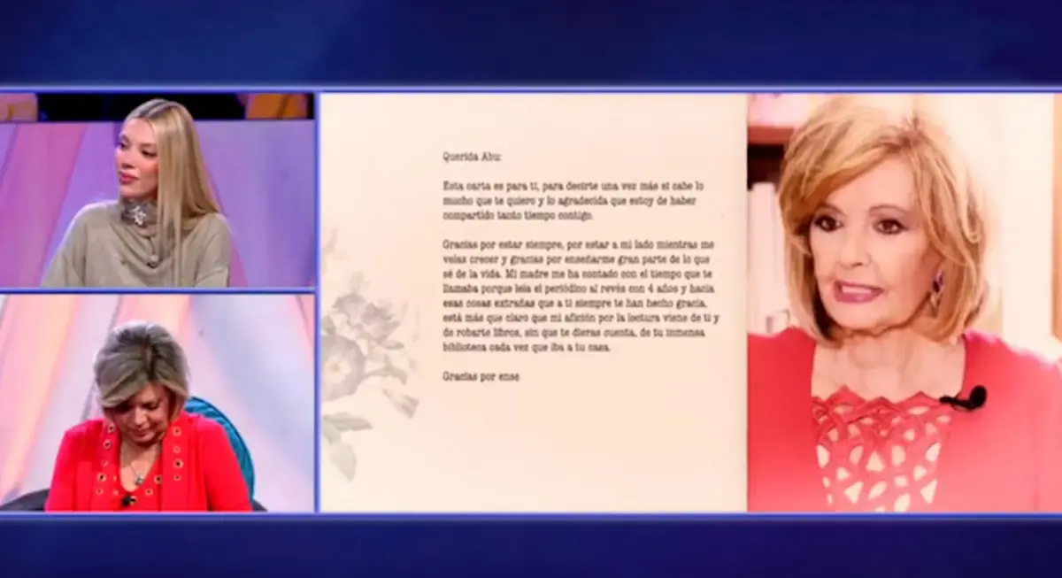 Terelu Campos recibe una noticia sobre María Teresa Campos y rompe a llorar en público La intervención de Terelu Campos. (Foto: YouTube)