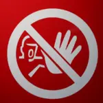 firmar, prohibición, detener